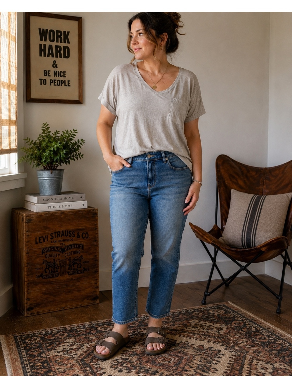 Curve Appeal Heritage Luxe Rae High Rise Straight Jeans Size 12/31 Medium Wash
